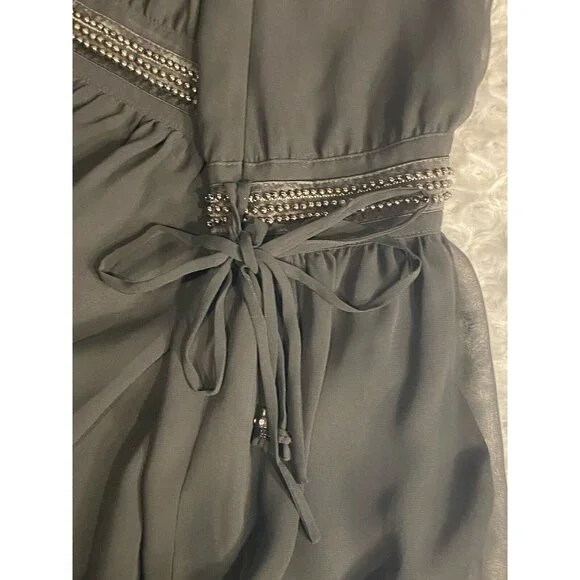 Guess Beaded Dressy Tank Beaded Size 3 Jet Black - Picture 10 of 13